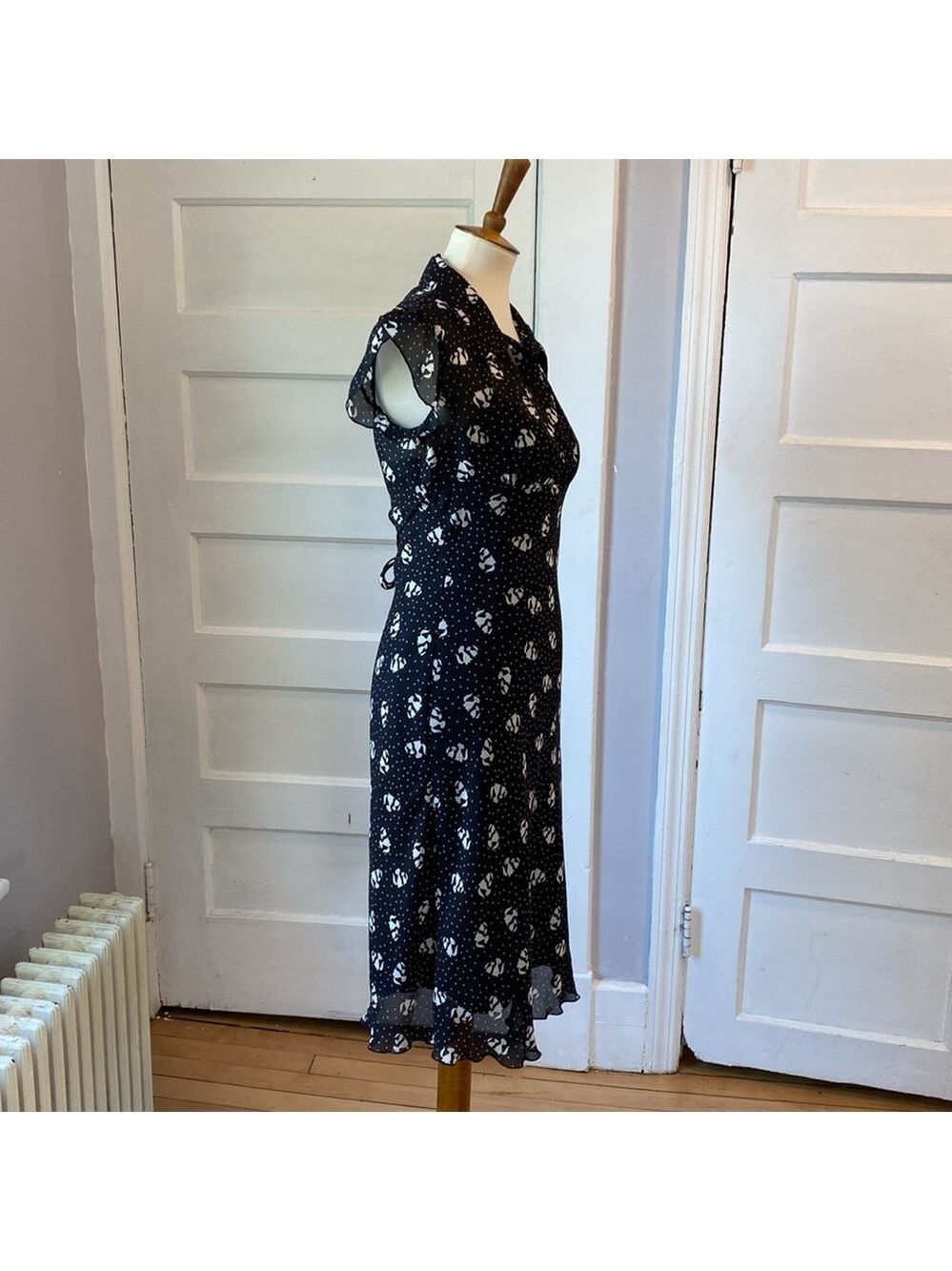 Speechless Black Dress with White Cats, Size 7 - Picture 11 of 16